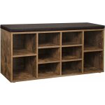 Vasagle ? banc � chaussures 10 compartiments ? meuble de rangement avec coussin rembourr� ? dimensions ...