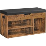 Vasagle - banc � chaussures rembourr�, banc de rangement, rangement cach�, �tag�res, meuble d'entr�e, ...