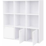 Vasagle - biblioth�que, �tag�re sur 3 niveaux, meuble de rangement, avec 3 placards en bas, 29 x 97, ...