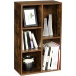 Biblioth�que, �tag�re, meuble de rangement avec 5 compartiments, �tag�re sur pied, biblioth�que cubique, ...