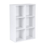 Songmics ? biblioth�que enfant 6 compartiments 65, 5 x 30 x 97, 5 cm ? panneaux �cologiques ? charge ...