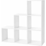 Bibliothèque, Étagère escalier, cloison séparateur, meuble de rangement, 6 compartiments, pour bureau, ... Bibliothèque, Étagère escalier, cloison séparateur, meuble de rangement, 6 compartiments, pour bureau, ...