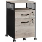 Vasagle - caisson de bureau avec 2 tiroirs verrouillables, meuble de rangement de bureau, avec roulettes, ...