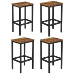 Vasagle - chaises de bar, tabourets hauts de style industriel, pour cuisine, salle � manger, salon, marron ...