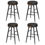 Vasagle - collection echo tabouret de bar, lot de 4, chaise de cuisine, si�ge haut, en pu avec coutures, ...