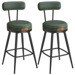 Vasagle ekho collection - tabouret de bar, lot de 2, chaise de cuisine, si�ge rembourr�, pu avec coutures, ...