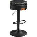 Vasagle ekho collection - tabouret de bar pivotant � 360�, hauteur r�glable, avec rangement, pu avec ...