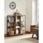 Meuble de rangement 3 niveaux, tagre rangement, bibliothque style industriel, 9 cubes, pour salon, ...