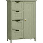 Vasagle - meuble salle de bain rangement, armoire gain de place, commode, avec 4 tiroirs, placard avec ...