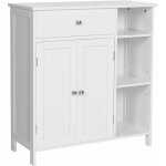 Vasagle - meuble de salle de bain avec tiroir, 3 compartiments ouverts, tagres rglables, 2 portes, ...
