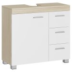 Vasagle - meuble sous lavabo, meuble de salle de bain, 3 tiroirs lat�raux, 2 cases derri�re la porte, ...