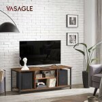 Vasagle meuble tv pour tlvision jusqu? 60 pouces, support tlvision, avec compartiments ouverts, ...