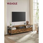 Vasagle - meuble tv pour t�l�vision jusqu'� 75 pouces, banc t�l� avec 3 tiroirs, 40 x 178 x 50 cm, style ...