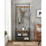 Songmics - vasagle portemanteau, vestiaire, meuble d'entre avec tagre chaussures, avec crochets amovibles, ...