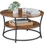 Vasagle table basse, table de salon, buffet bas, 2 niveaux, avec tagre de rangement, montage facile, ...