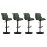 Vasagle - tabourets de bar, lot de 4, chaise de cuisine, siège pivotant à hauteur réglable, matelassé, ... Vasagle - tabourets de bar, lot de 4, chaise de cuisine, siège pivotant à hauteur réglable, matelassé, ...