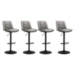Vasagle - tabourets de bar, lot de 4, chaise de cuisine, siège pivotant à hauteur réglable, matelassé, ... Vasagle - tabourets de bar, lot de 4, chaise de cuisine, siège pivotant à hauteur réglable, matelassé, ...