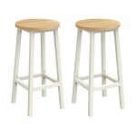 Vasagle - tabourets hauts, lot de 2, chaises de bar, sige de cuisine, cadre en acier, hauteur 65 cm, ...