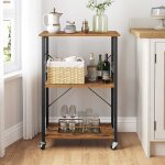 Tagre de cuisine vasagle desserte - chariot de service  3 niveaux - pour four  micro - ondes - mini ...