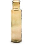 Vase 14x14x55 verre marron
