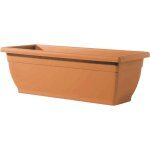 Vase � bo�te rectangulaire en r�sine de balcony terracotta garden venere telcom 50x20x17 cm