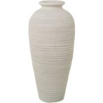 Vase c�ramique 60 cm ondul� blanc mat �28x60 cm