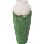 Fijalo - vase cramique 80 cm vert / or / blanc 32x80 cm