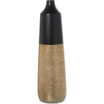 Vase c�ramique noir / or �14x49 cm