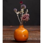 Vase c�ramique orange 9x9x10cm