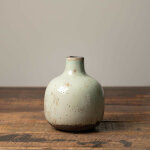 Vase cramique vert - de - gris 13cmx9cm