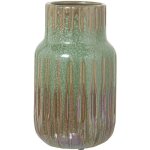 Vase cramique vert / marron 14x25 cm