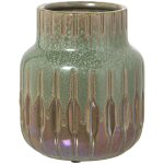 Fijalo - vase c�ramique vert / marron �15x18 cm