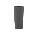 Cache - pot haut rond 65 cm ? couleur havane ? plastique haute densit� ? r�sistant aux uv et intemp�ries ...