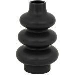 Vase forme spirale en c�ramique mat noir h 25 cm - atmosphera