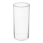 Vase cylindrique en verre 30cm transparent