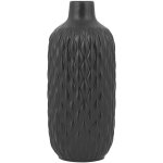 Beliani - vase d�coratif de forme cylindrique bouteille fabriqu� en gr�s noir de 31 cm de hauteur au ...