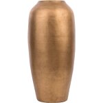 Vase dcoratif de forme cylindrique fabriqu en terre cuite peint en couleur dor mat 48 cm de hauteur ...