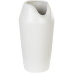 Beliani - vase dcoratif haut de forme abstraite 33 cm en grs blanc apamea