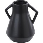 Beliani - vase décoratif noir en céramique 30 cm à anses triangulaires amphore minimaliste fermi Beliani - vase décoratif noir en céramique 30 cm à anses triangulaires amphore minimaliste fermi