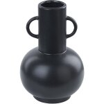 Beliani - vase décoratif noir en porcelaine 26 cm amphore minimaliste à petites anses perea Beliani - vase décoratif noir en porcelaine 26 cm amphore minimaliste à petites anses perea