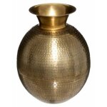 Atmosphera - vase design en mtal 'oasis' 40cm or