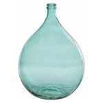 Paris prix - vase design en verre 'bouteille' 56cm bleu azur