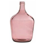 Paris prix - vase design en verre 'bouteille dco' 30cm rose