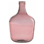 Paris prix - vase design en verre 'bouteille dco' 42cm rose