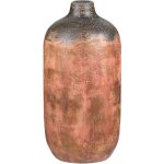 Vase  fleurs effet vieilli vintage 53 cm en terre cuite cuivr saragossa