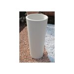 Vase haut h 85 vase rond en résine moderne gris fonte - couleur : gris fonte - colore: bianco perla Vase haut h 85 vase rond en résine moderne gris fonte - couleur : gris fonte - colore: bianco perla