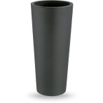 Vase haut h 85 vase rond en rsine moderne gris fonte - couleur : gris fonte - colore: grigio ghisa