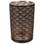 The home deco factory - vase en m�tal noir et cuivr� aster 20 cm