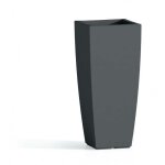 Vase en polymre monacis stilo carr haut anthracite - 39 x 39 cm - h 90 cm.