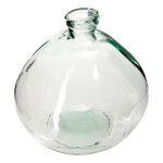 Atmosphera - vase rond en verre recycl� 'ballon' 33cm transparent